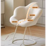 kf-S64f7edc7f7f4484d9827749ec82770e1w-Cute-White-Back-Vanity-Chair-Spinning-Fluffy-Wheels-Adjustable-Stool-Vanity-Chair-Modern-Metal-Petit-Meuble