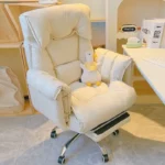 Comfortable Lazy Sofa Chair for Home Use, Reclining Office Computer Chair with Footrest, E-sports Chair for Bedroom Desk