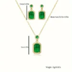kf-Se4bf1c99604345b99b70da88ee29e1382-Rhinestone-Pendant-Necklace-Stud-Earrings-Set-Cubic-Zirconia-Green-JewelryRed-Jewelry-Sets-Daily-Accessories-Gift-inANiche