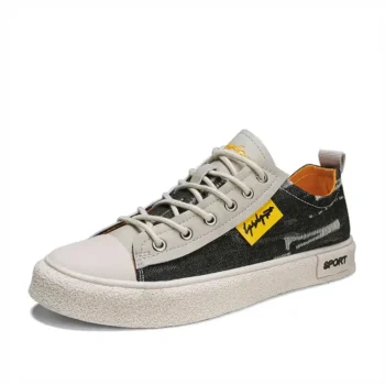 Round Toe Canvas Sneakers Men Red Running Fabric Boots Moccasin Shoes Men Sport Designers Shuse High Brand Top Sale