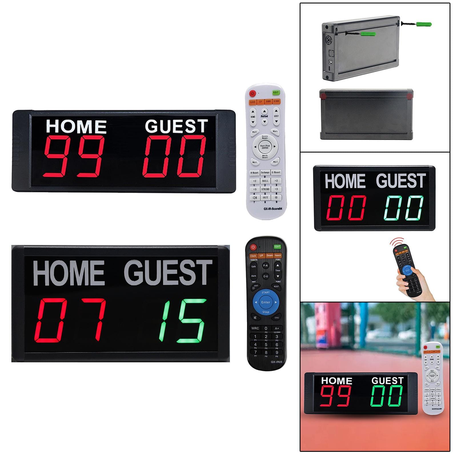 Portable Wall Mounted Electronic Digital Scoreboard Remote Control Counter Score for Games Basketball Indoor Sports Wrestling