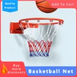 Standard Basketball Net Red+White+Blue Tri-Color Basketball Hoop Net Powered Basketball Hoop Basket Rim Net