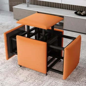 Multi functional Rubik's cube combination stool, household folding sofa, small bench, living room, tea table, net, red storage