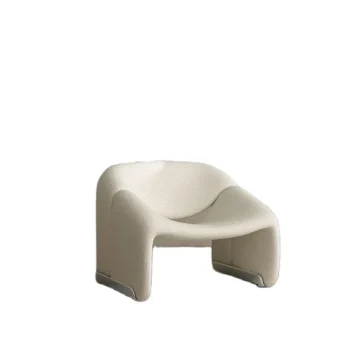 L Sofa chair, lamb velvet, Nordic style single person reception chair, furniture, simple, casual home, living room, soft chair