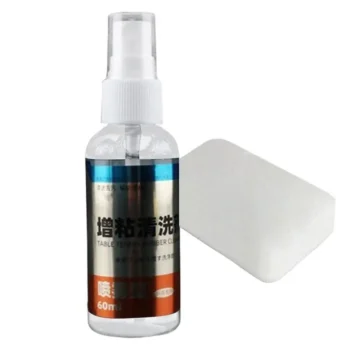 60ml Professional Cleaning Agent Table Tennis Racket Rubber Cleaner Pingpong Tackifier Rubber Racket Spray Type Anti-static