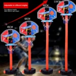 Children Basketball Playing Set Outdoor Sport Adjustable Stand Basket Holder Hoop Goal Game Mini Indoor Boy Kids Basketball Tool