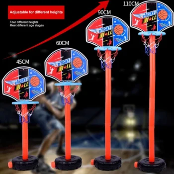 Children Basketball Playing Set Outdoor Sport Adjustable Stand Basket Holder Hoop Goal Game Mini Indoor Boy Kids Basketball Tool