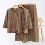 kf-Sc66202003ae844c3b2f67074a5541097I-Pajamas-For-Women-2-Pieces-Outfit-Sleepwear-Pyjamas-100-Cotton-Home-Clothes-2024-Spring-Autumn-New