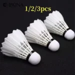 1/3pcs Badminton Balls Shuttlecock White Goose Feather Flying Stability Durable Feather Shuttlecock Ball Outdoor Training