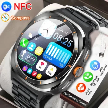 2024 Smartwatch Men AMOLED Screen DT Ultra Smart Watch Bluetooth Call Compass Series 7 NFC Sport Watches Men for Samsung Galaxy