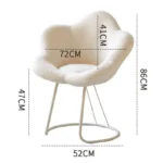 kf-S64f7edc7f7f4484d9827749ec82770e1w-Cute-White-Back-Vanity-Chair-Spinning-Fluffy-Wheels-Adjustable-Stool-Vanity-Chair-Modern-Metal-Petit-Meuble