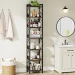 kf-S1c371b05fa8a40eaa34baaa3d5f81f26k-Tribesigns-78-7-Inch-Extra-Tall-Narrow-Bookshelf-7-Tier-Skinny-Bookcase-for-Small-Spaces-Freestanding