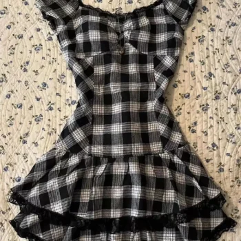 Y2k Harajuku Lattice Vintage Sleeveless Gothic Punk Summer Dresses Slim 2024 Short Dress Lace Sexy Korea Fashion Women Dresses