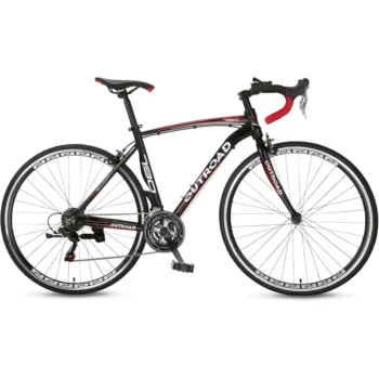 APanAme 14-21 Speed Road Light Aluminum Alloy Frame,700C Wheel Commuter Bicycle with Dual Disc/V Brakes,Adult Faster Racing Bike
