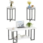 kf-S1c376caef91a49c9b28e448e02323dcef-Gusto-Mid-Century-Modern-Dinning-Table-Serving-Coffee-Faux-Marble-Coffee-Table-With-2-Round-End