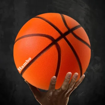 Mute Indoor Silent Basketball Ball 29 Grooved Airless PU Foam Ball Size 7 High Density Bouncing Quiet Dribbling Christmas Gift