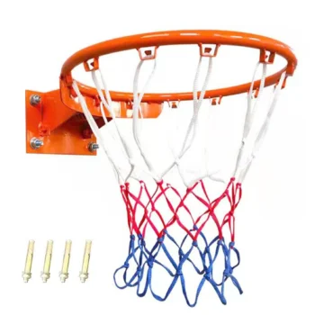 Basketball Rim Goal for Indoor and Outdoor Wall Mounted,Hanging Hoop Net, All Weather, 45cm