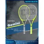 Hot 1 Pcs Carbon Fiber Integrated Professional Tennis Rackets Beginner Shock Absorption Light Large Face of Racket Men and Women