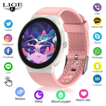 LIGE Smart Watch Women Bluetooth Call 1.39”Screen Always Display Time Sports Fitness Bracelet IP67 Waterproof New Smartwatch Men