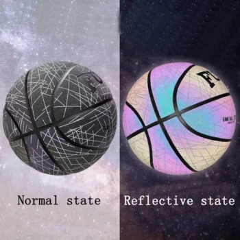 2023 New Luminous Glow Basketball Size 7 Man Holographic Reflection Cool Basketball Street Balls Free Gifts