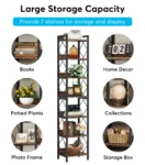 kf-S1c371b05fa8a40eaa34baaa3d5f81f26k-Tribesigns-78-7-Inch-Extra-Tall-Narrow-Bookshelf-7-Tier-Skinny-Bookcase-for-Small-Spaces-Freestanding