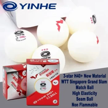 YINHE WTT2024 Singapore Grand Slam Tournament 3-stars Table Tennis Seam H40+ New Materials Elastic Non Flammable Rotation Ball