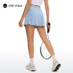 CRZ YOGA Womens Pleated Tennis Skirts with Pockets High Waisted Athletic Golf Skorts Skirts for Women Soft Breathable Cute
