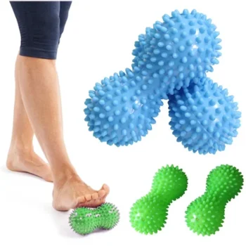 1Pcs Peanut Massage Ball PVC Yoga Supplies with Thorns Workout Massage Peanut Handball Yoga Fitness Ball Inflated Massage Tools