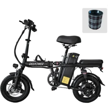 14" Folding Electric Bicycle, 720Wh Battery, 20MPH Foldable EBike, Multi-Shock Absorption, Dual Suspension
