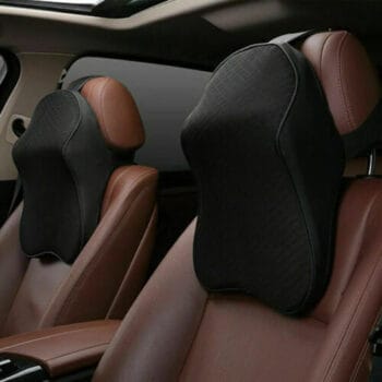 2PCS Car Seat Headrest Pillow Memory Foam Breathable Neck Support Cushion Pad