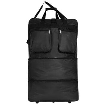 Expandable Duffle Bag Rolling Wheeled Spinner Luggage for Travel & Storage