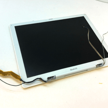 Apple iBook G4 M9419LL/A - A1055 14" White LCD Screen Hinges Full Assembly - 208