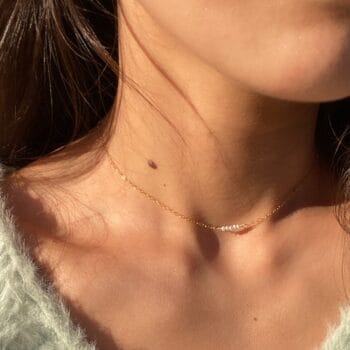 Dainty Freshwater Pearl Choker Layered Necklace for Women Elegant Birthday Gift for Her Minimalist Pearl Necklace Everyday Wear Necklace