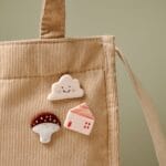 Set of 3 Cartoon Pin Brooches | Handcrafted Ceramic Brooches | Unique and Stylish Gifts | Mushroom, Cute Cloud and House Pin Brooch Set