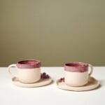 Set of 2 Ceramic Cups in Stunning Natural Tones | Handcrafted Ceramic Cup | Unique Ceramic Cup and Ceramic Mug