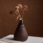 Dark Brown Ceramic Vase Handmade | Stoneware Ceramics Vase | Modern Ceramic Vase | Perfect Gift Idea | Tall Vase Decorating Ideas