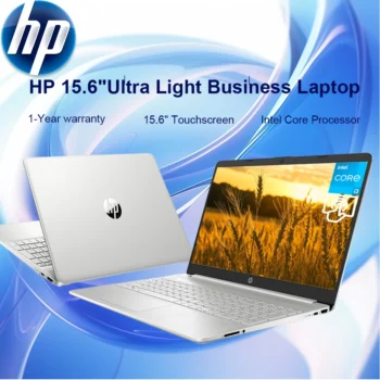 HP 2024 Business Laptop, 15.6" Touchscreen Laptop, Intel Core i3-1215U, 8GB RAM, 256GB SSD, Intel UHD Graphics, Silver