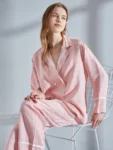kf-Hb2f406d7604e4f8694219f4e8430a6a1P-100-Nature-Silk-Pajama-for-Women-Pink-Pyjamas-PJ-Set-Homewear-Full-Sleeve-Sleepwear-Summer-Homeclothes