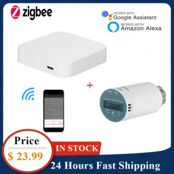 Smart Heating Radiator Thermostat for Amazon Alexa Google Home Programmable Thermostatic Radiator Valv Temperature Controller