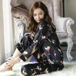 kf-HTB1ZMinXXkoBKNjSZFkq6z4tFXaG-Fashion-Brand-Real-Silk-Pajamas-Female-Black-Printing-Sleepwear-Women-Pure-SILK-Long-Sleeved-Pyjama-Pants