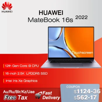 2022 HUAWEI MateBook 16s Laptop i5-12500H/ i7-12700H/ i9-12900H 16GB 512GB/1TB Notebook 16-inch 2.5K Touchscreen SSD Netbook