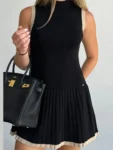 kf-Sf7ddb9f9b09f44cdb53692f9c8c95940B-Women-s-Sexy-Color-Blocking-Knitted-O-neck-Mini-Dress-Elegant-Sleeveless-High-Waist-Pleated-Dresses