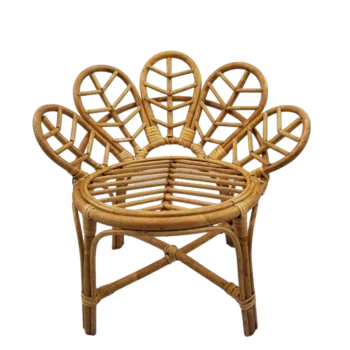 Newborn Photography Props Vintage Rattan Flower Chair Infant Basket Photoshoot Chair Bed Photo Posing Prop Baby Crib Accessories