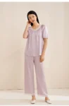 kf-S588ed3dc7581475fa0b0f2387526cce1W-Winsleter-100-Mulberry-Silk-Pajamas-Set-Lace-Sleep-Home-Clothes-Women-Short-Sleeves-Top-Pants-Summer