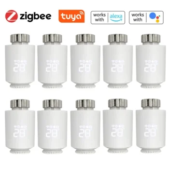 Tuya Zigbee Smart LIfe TRV Thermostat Thermostatic Radiator Valve Home Heating Radiator Thermostat Temperature Controller