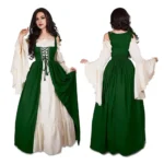 kf-Sc2353f85f1ac405ab69cf10aa64cb5226-European-and-American-Medieval-Retro-Contrasting-Slim-Fitting-Skirt-with-Flying-Sleeves-Large-Swing-Skirt-Dress