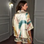 kf-S90ebc853463747fa8bc61d75f33b720eW-2023-Summer-Satin-Pajamas-Set-Women-Sleepwear-Flower-Print-Silk-Pyjama-Femme-Short-Sleeve-Loungewear-Home