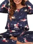 kf-S138741f56abe4d488478299b5f7219ecx-Women-Christmas-Pajama-Set-Elk-Print-Long-Sleeve-T-shirt-with-Pants-Sleepwear-Loungewear
