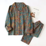 kf-S74ba91cbd2fd4e23aaeb9e2d256a151dh-New-Vintage-Women-s-Pajamas-Cotton-Yarn-Long-Sleeve-Pants-Sleepwear-Lapel-Cardigan-Home-Clothes-Soft