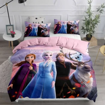 Disney Princess Frozen Bedding Set Quilt Cover 3D Home Bedroom Decoration for Children Kids Boy Girl Eu Single Double King Size